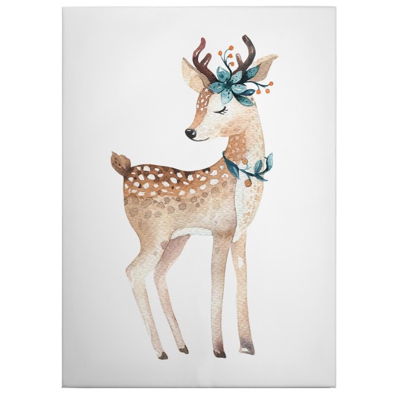 A.S. Création Leinwandbild Fawn Größe 50cm x 70cm