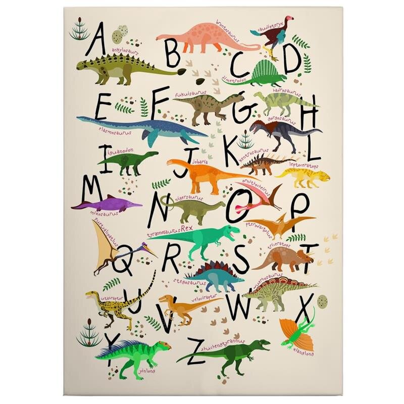A.S. Création Leinwandbild DinosaurAlphab Größe 50cm x 70cm