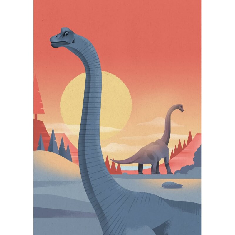 A.S. Création Leinwandbild Brachiosaurus Größe 50cm x 70cm
