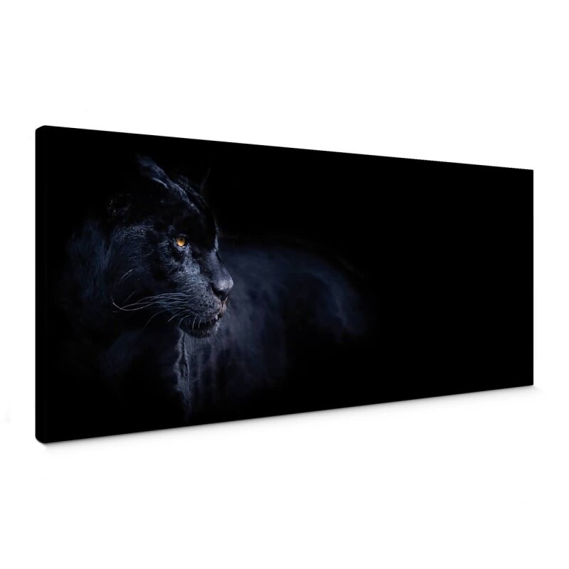 A.S. Création Leinwandbild Black Panther Größe 100cm x 40cm