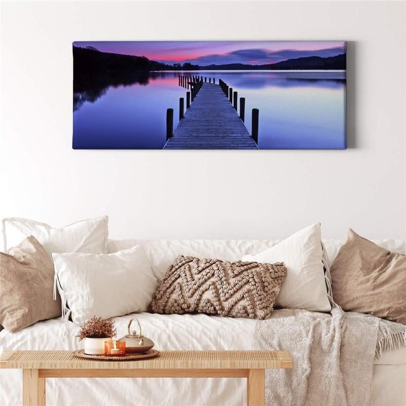 A.S. Création Leinwandbild Lakepanorama Größe 100cm x 40cm