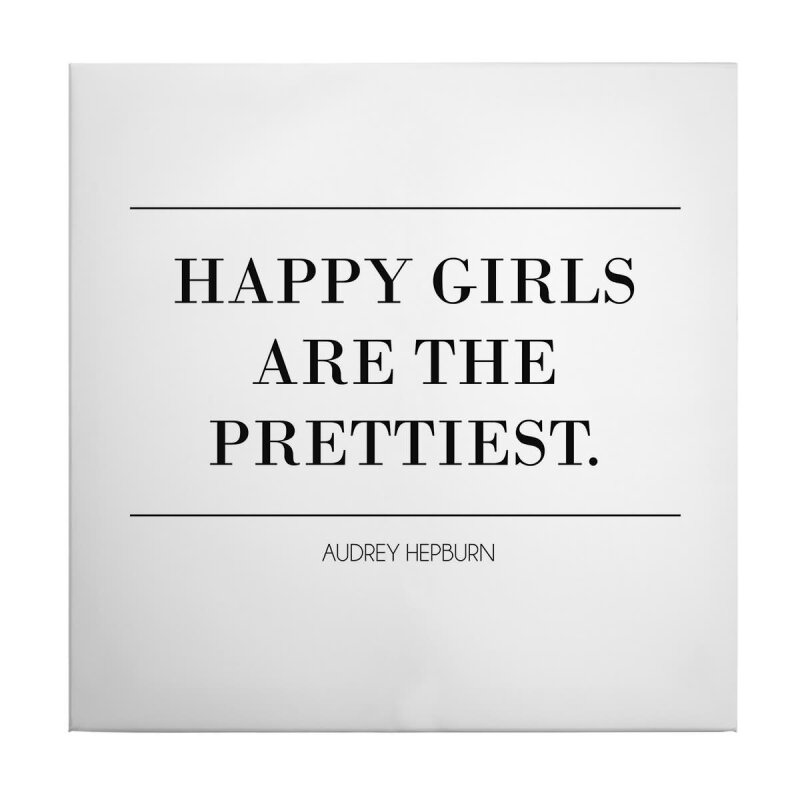 A.S. Création Leinwandbild Happy Girls Größe 50cm x 50cm