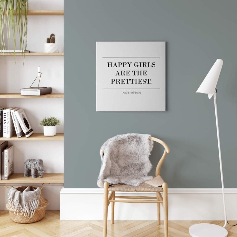 A.S. Création Leinwandbild Happy Girls Größe 50cm x 50cm