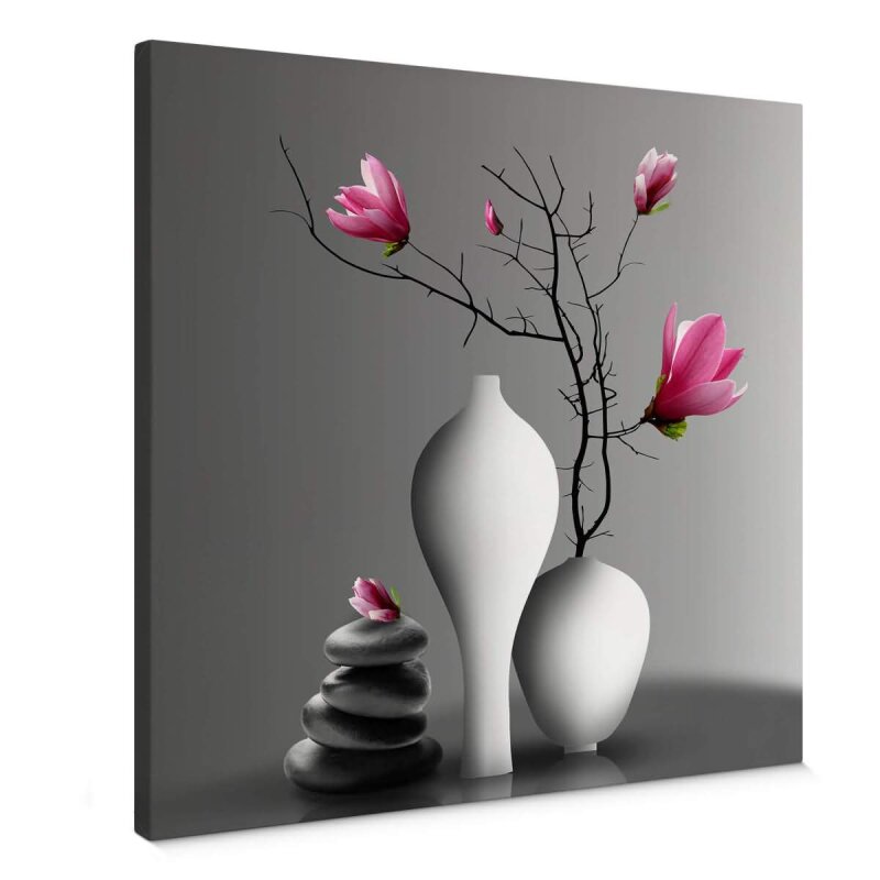 A.S. Création Leinwandbild MagnoliaBranc2 Größe 50cm x 50cm