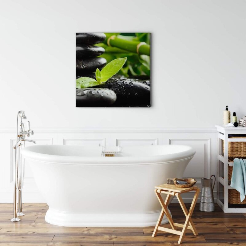 A.S. Création Leinwandbild Zen Stones Größe 50cm x 50cm