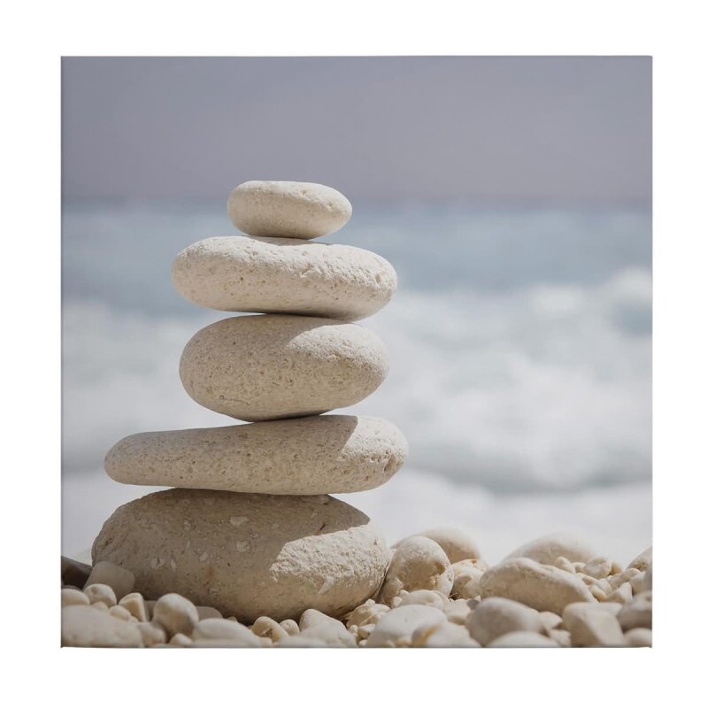 A.S. Création Leinwandbild Stones Größe 50cm x 50cm