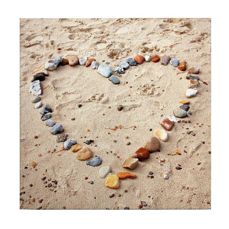 A.S. Création Leinwandbild Love beach Größe 50cm x 50cm