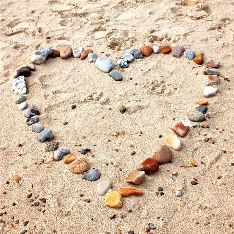 A.S. Création Leinwandbild Love beach Größe 50cm x 50cm