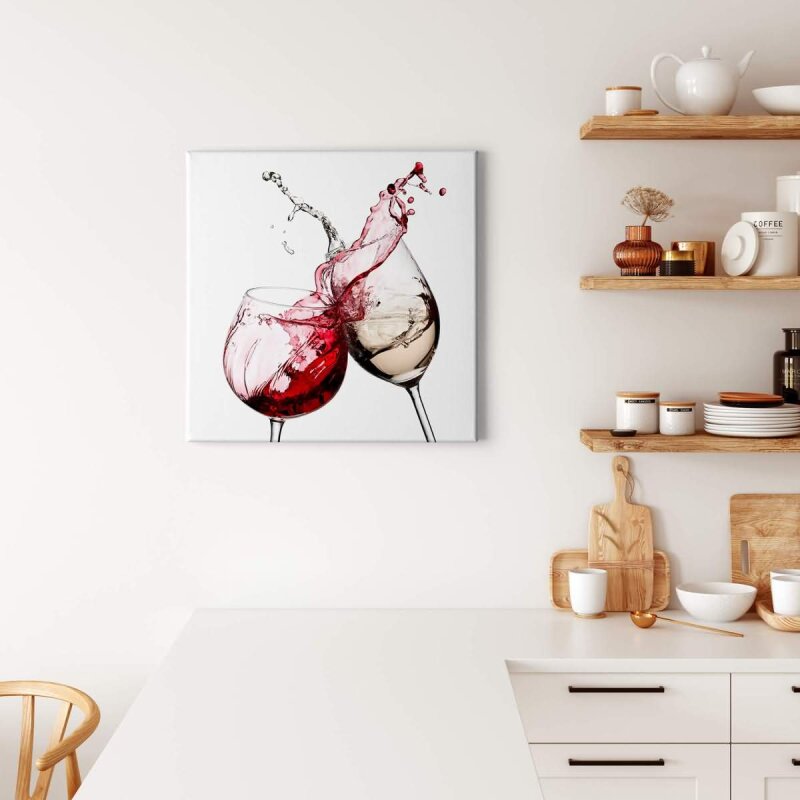 A.S. Création Leinwandbild Wine Glasses Größe 50cm x 50cm