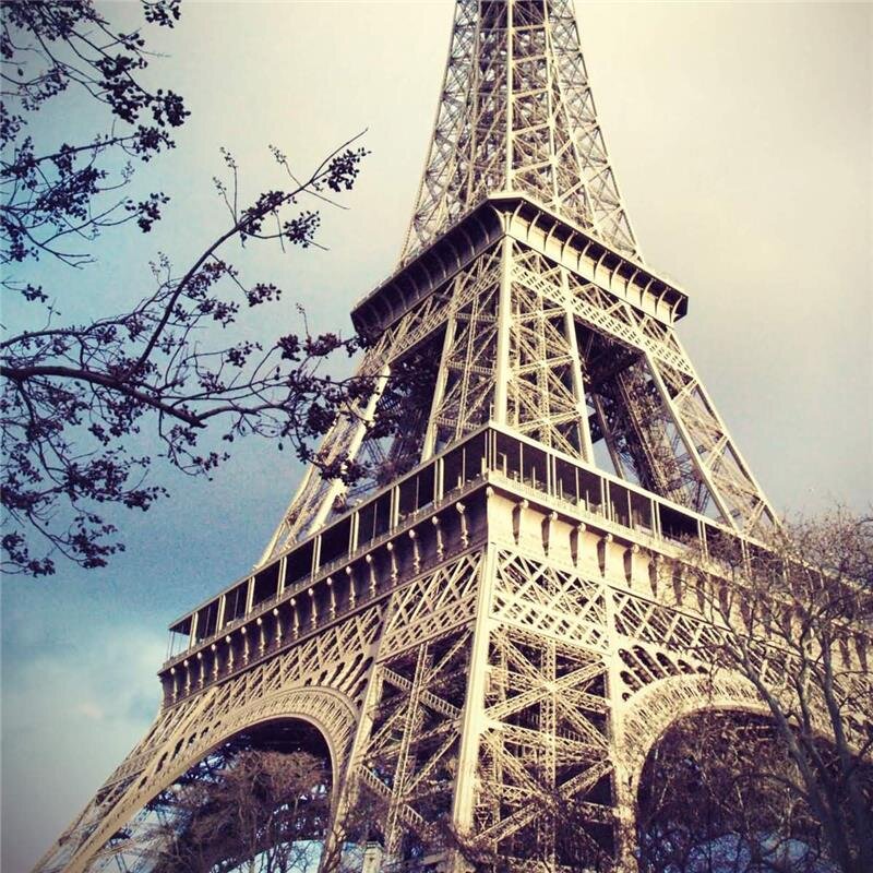 A.S. Création Leinwandbild Eiffel Tower Größe 50cm x 50cm