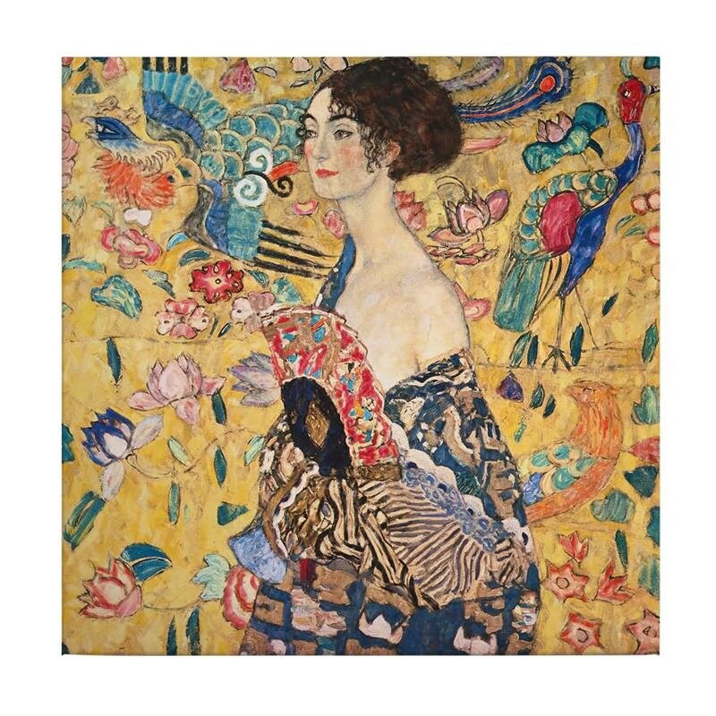 A.S. Création Leinwandbild Lady with Fan Größe 50cm x 50cm