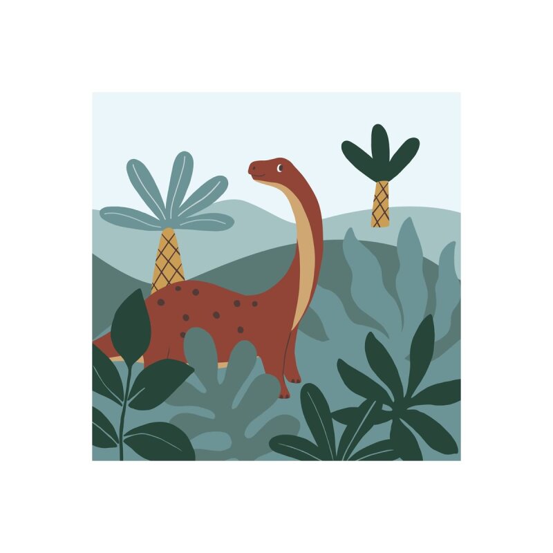 A.S. Création Leinwandbild Dino Delight Größe 60cm x 60cm