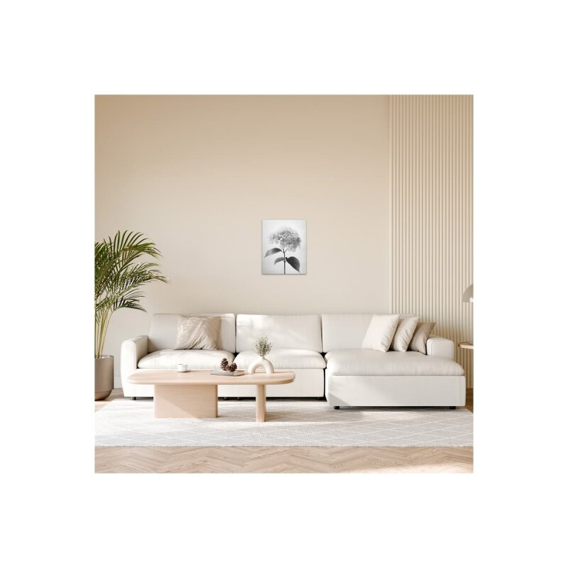 A.S. Création Leinwandbild Blumen SW 2 Größe 40cm x 50cm