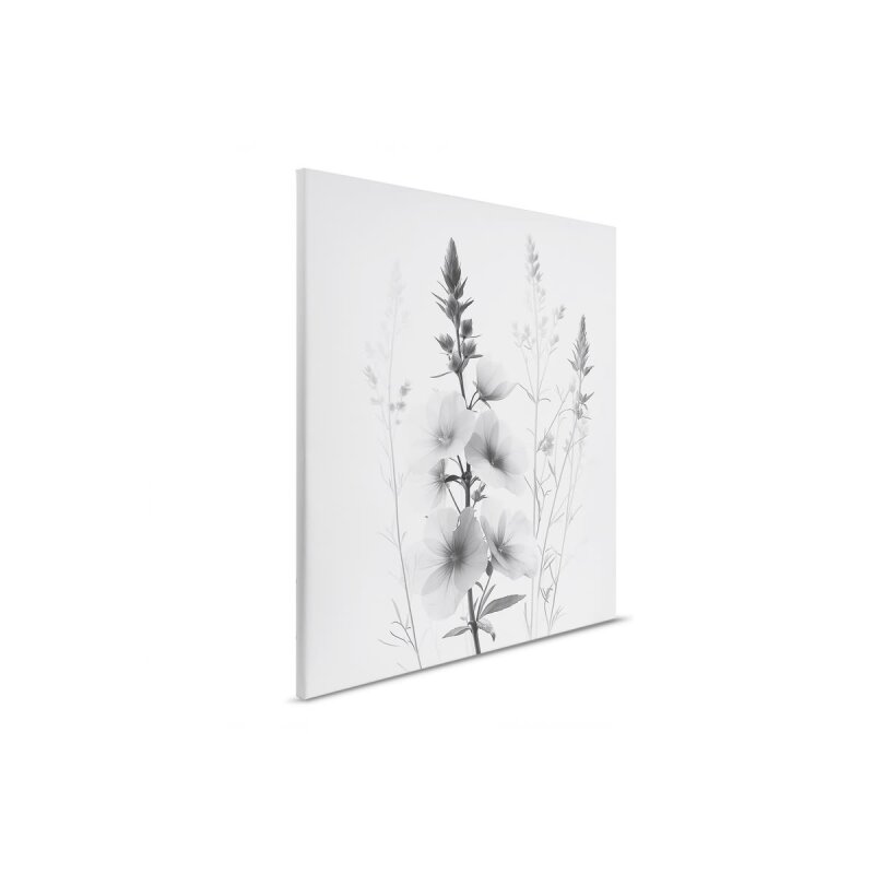 A.S. Création Leinwandbild Blumen SW 3 Größe 40cm x 50cm