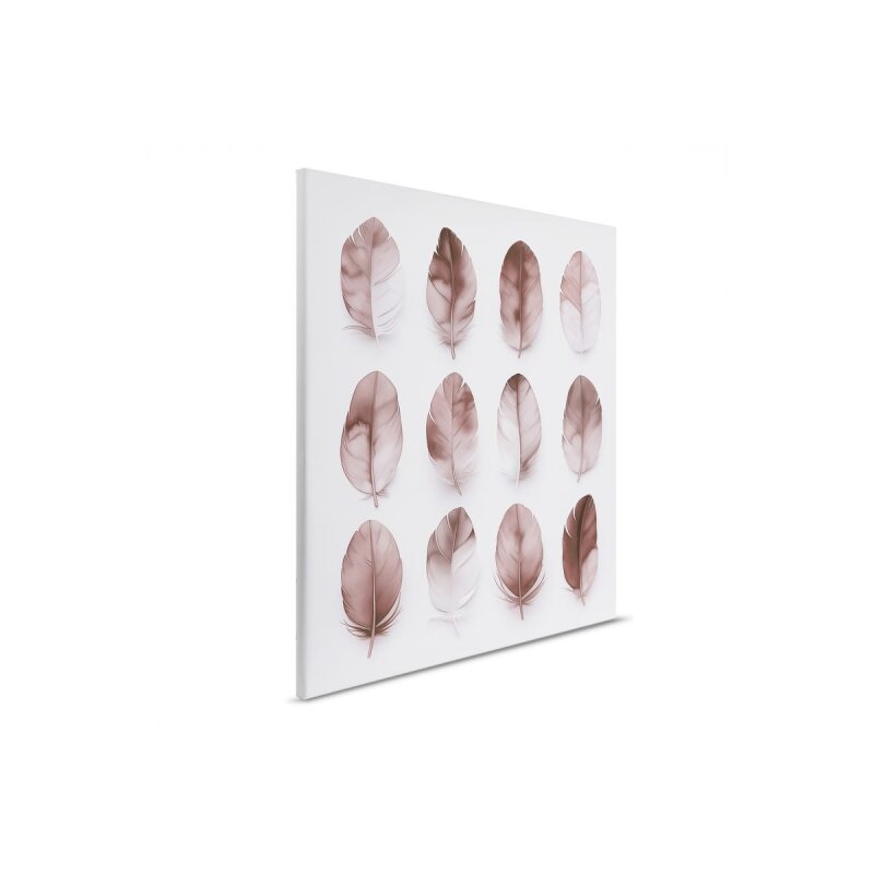 A.S. Création Leinwandbild Feathers Mauve Größe 40cm x 50cm