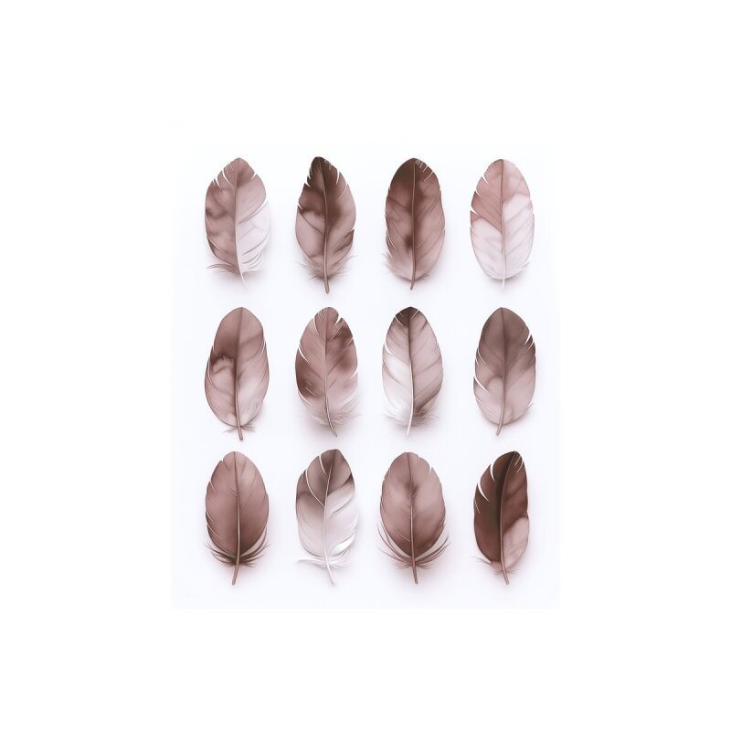 A.S. Création Leinwandbild Feathers Mauve Größe 40cm x 50cm