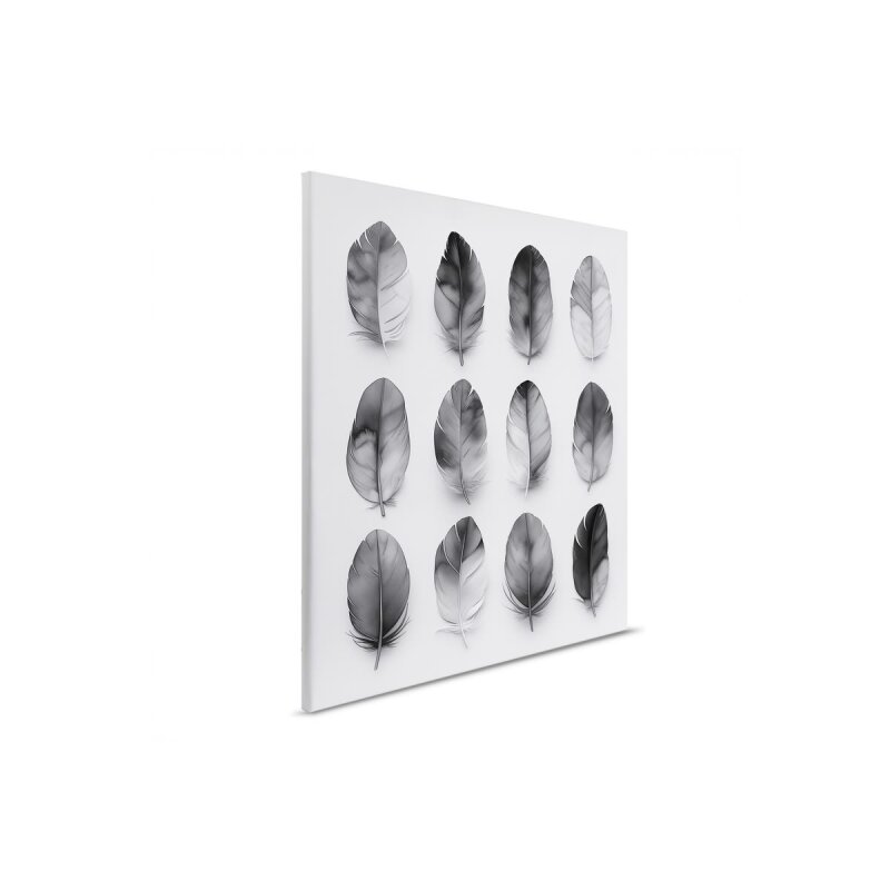 A.S. Création Leinwandbild Feathers Grey Größe 40cm x 50cm