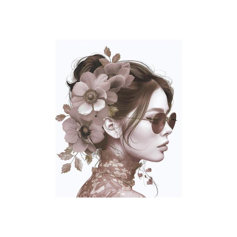 A.S. Création Leinwandbild Flowergirl Mauve Größe 40cm x 50cm