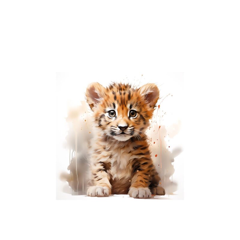 A.S. Création Leinwandbild Baby Cheeta Größe 40cm x 50cm