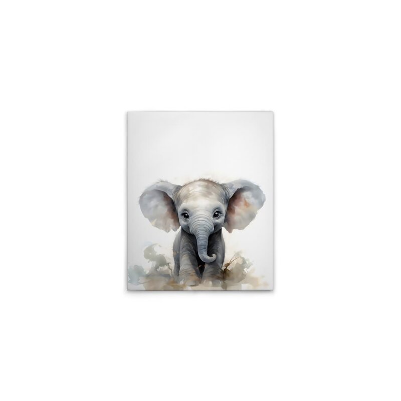 A.S. Création Leinwandbild Baby Elefant Größe 40cm x 50cm