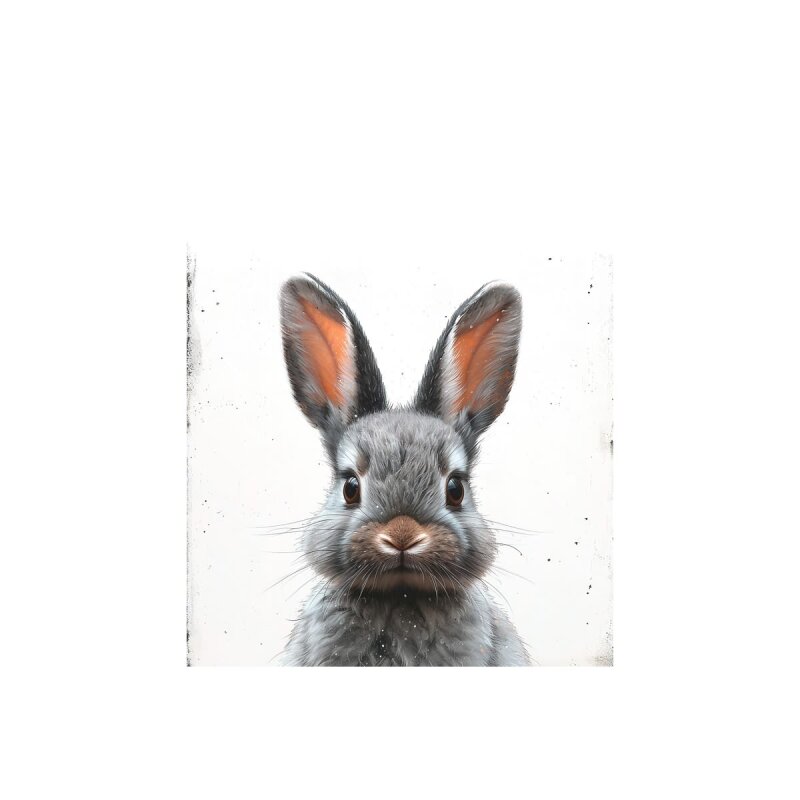 A.S. Création Leinwandbild Black Baby Bunny Größe 40cm x 50cm