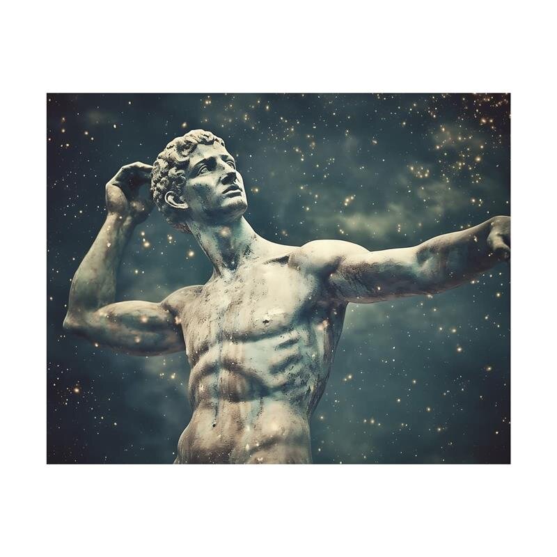 A.S. Création Leinwandbild Male Statue Größe 50cm x 40cm