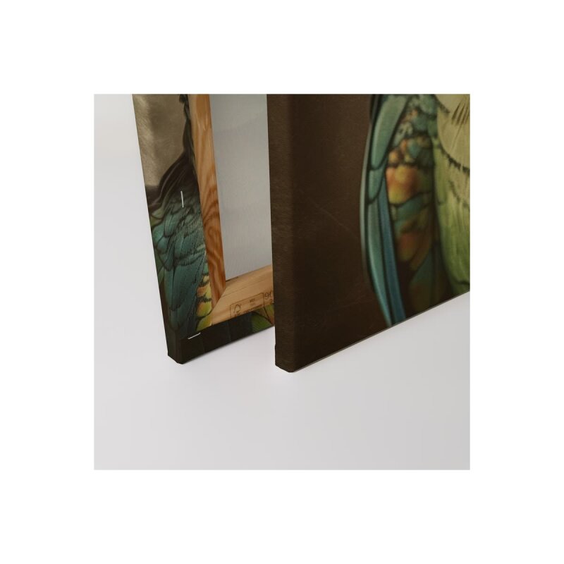 A.S. Création Leinwandbild Fantasy Parrot Green Größe 40cm x 50cm