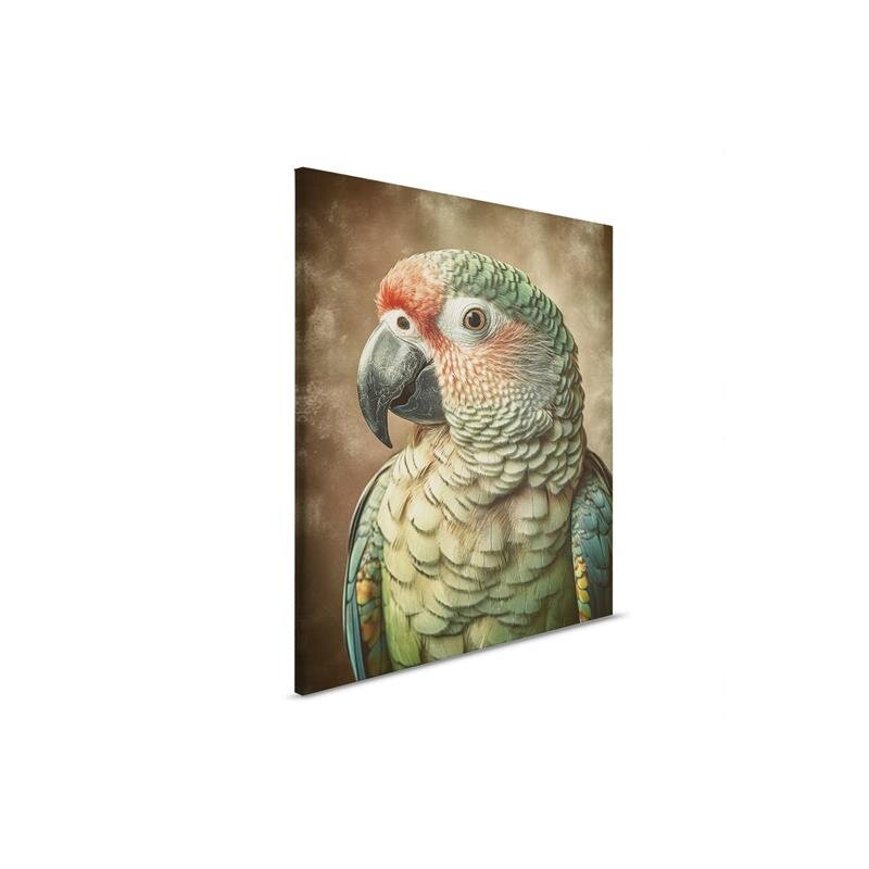 A.S. Création Leinwandbild Fantasy Parrot Green Größe 40cm x 50cm