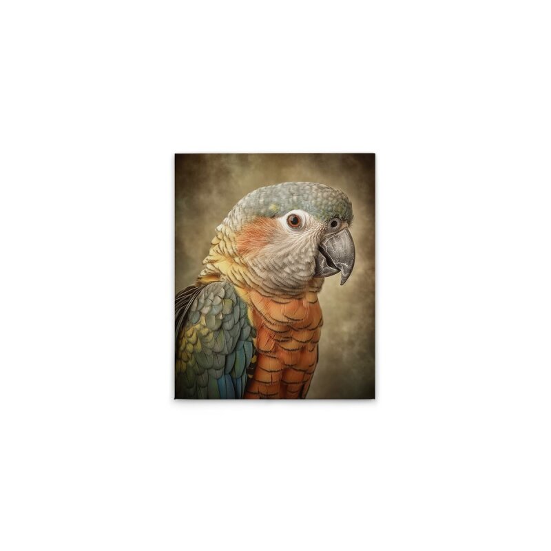 A.S. Création Leinwandbild Fantasy Parrot Orange Größe 40cm x 50cm