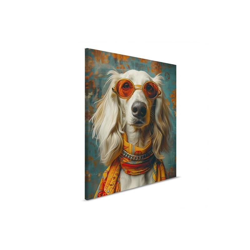 A.S. Création Leinwandbild Hippie Dog Größe 40cm x 50cm