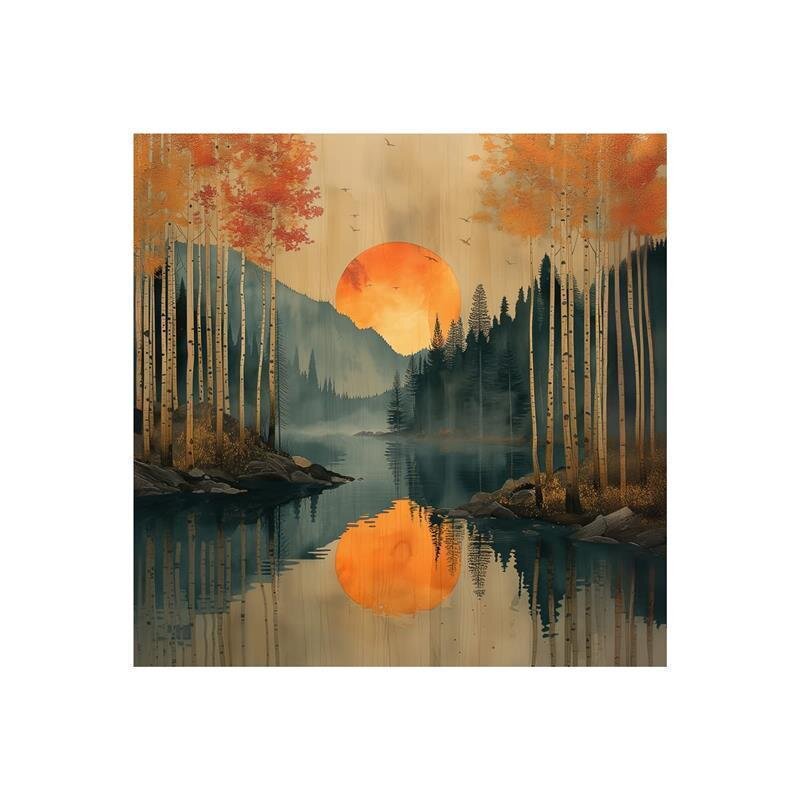 A.S. Création Leinwandbild Sunset In The Woods