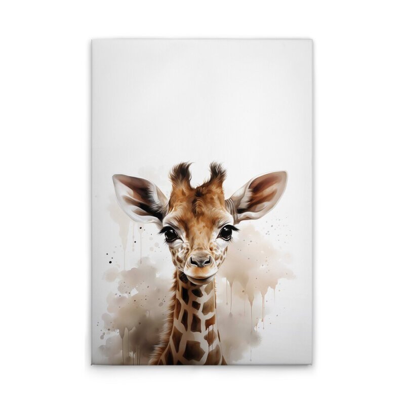 A.S. Création Leinwandbild Baby Giraffe