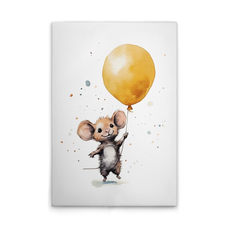A.S. Création Leinwandbild Cute Mouse Yellow