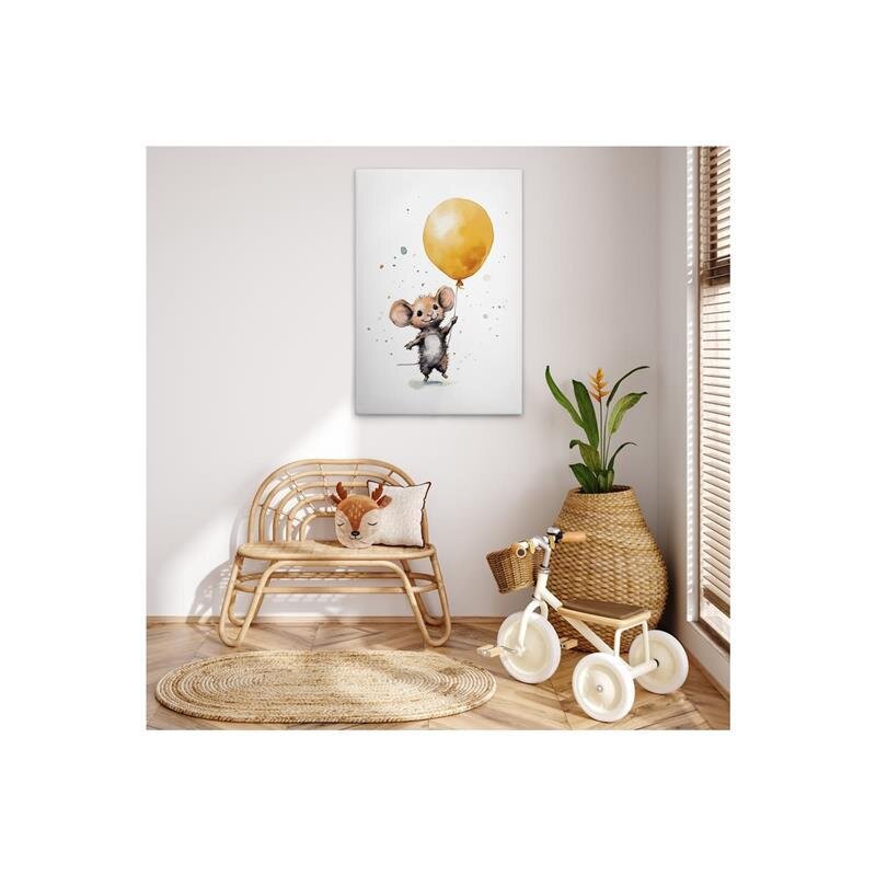 A.S. Création Leinwandbild Cute Mouse Yellow