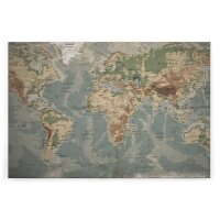 A.S. Création Leinwandbild Weltkarte