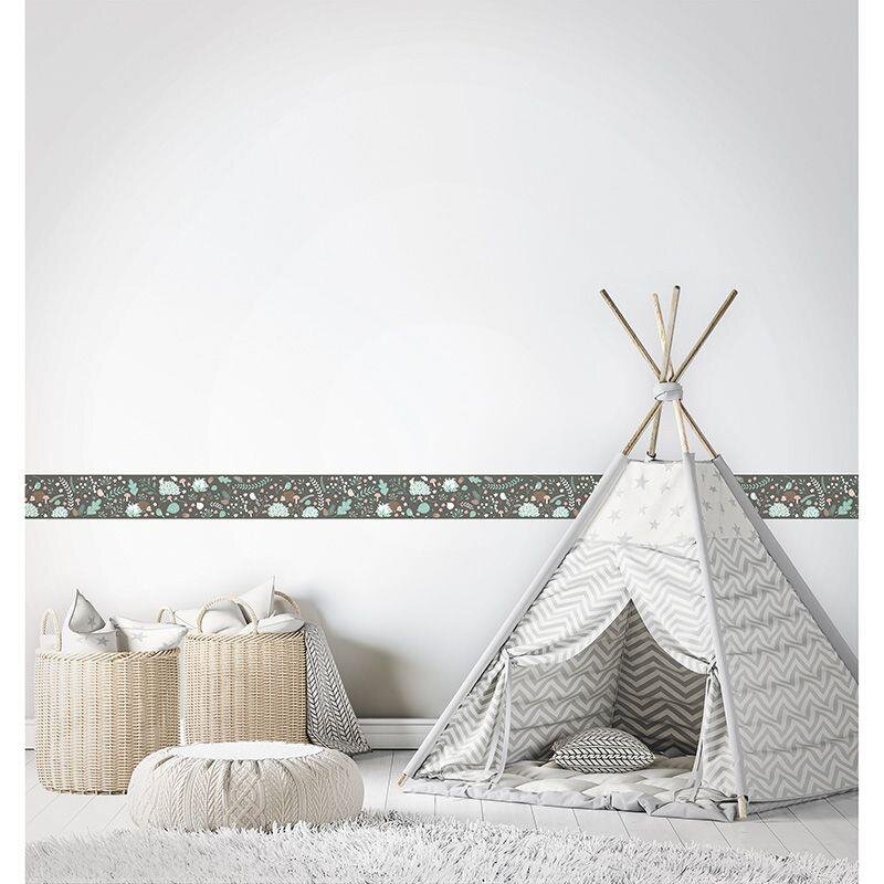 Bordüre Grün, Schwarz, Anthrazit Marburg Vlies (1040047)