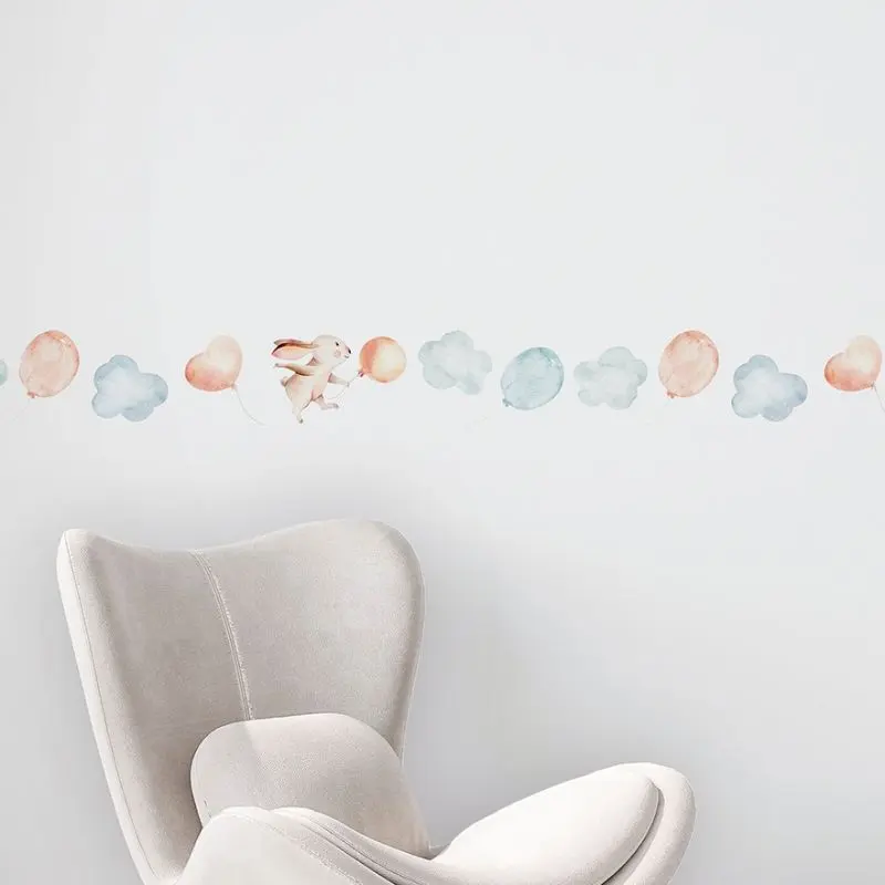 Bordüre Beige, Creme, Blau, Rosa, Rose Marburg Vlies (1040044)