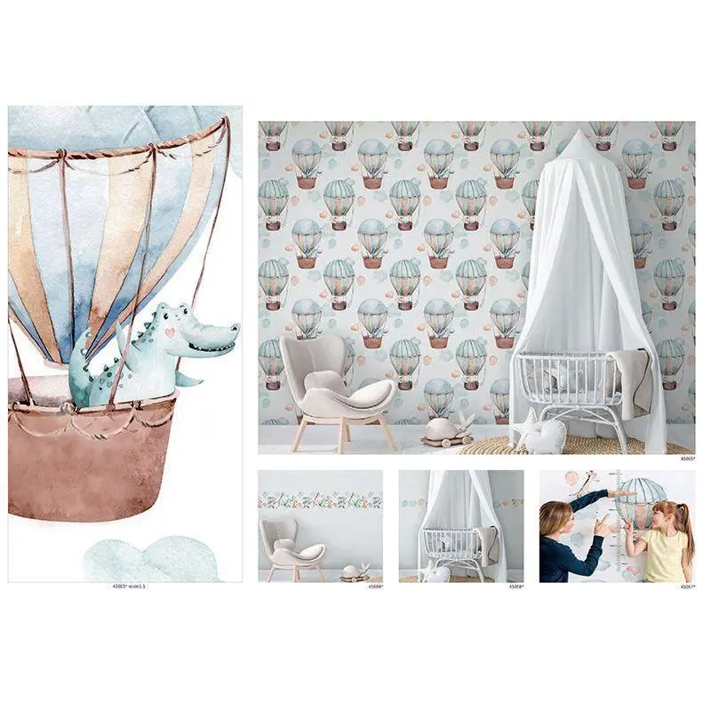 Bordüre Beige, Creme, Blau, Rosa, Rose Marburg Vlies (1040044)