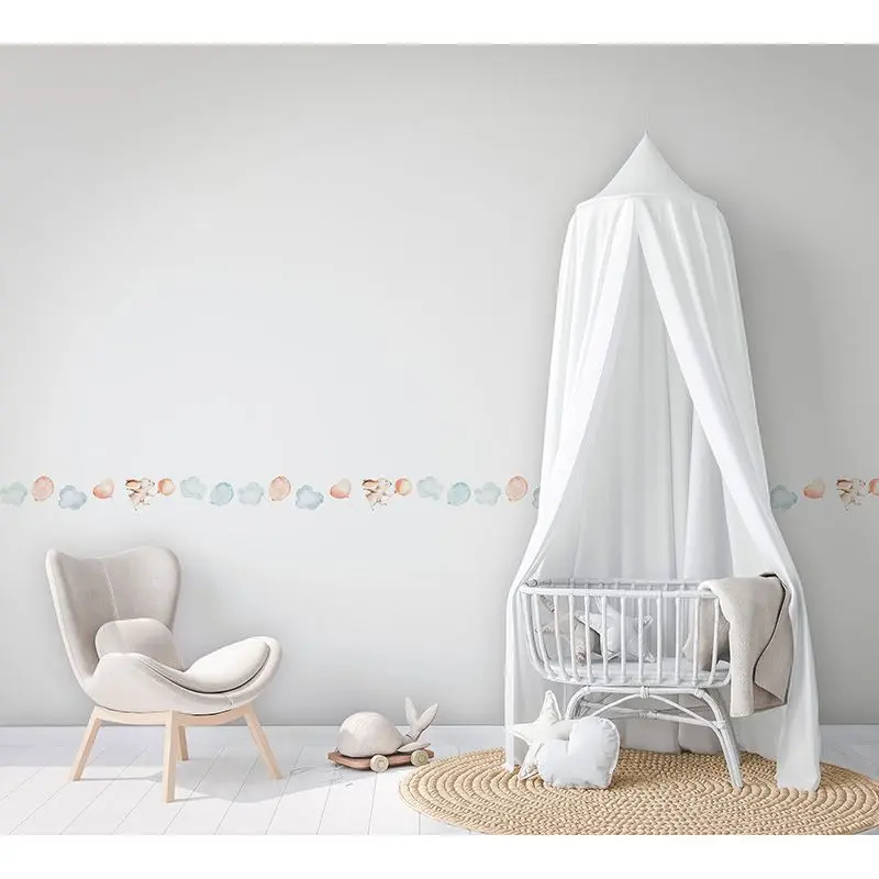 Bordüre Beige, Creme, Blau, Rosa, Rose Marburg Vlies (1040044)