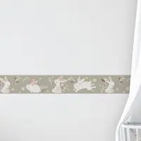 Bord&uuml;re Greige, Rosa, Rose Marburg Vlies (1040038)