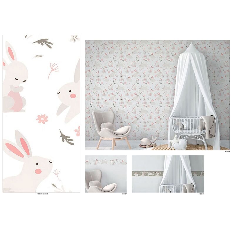 Bordüre Rosa, Rose Marburg Vlies (1040037)