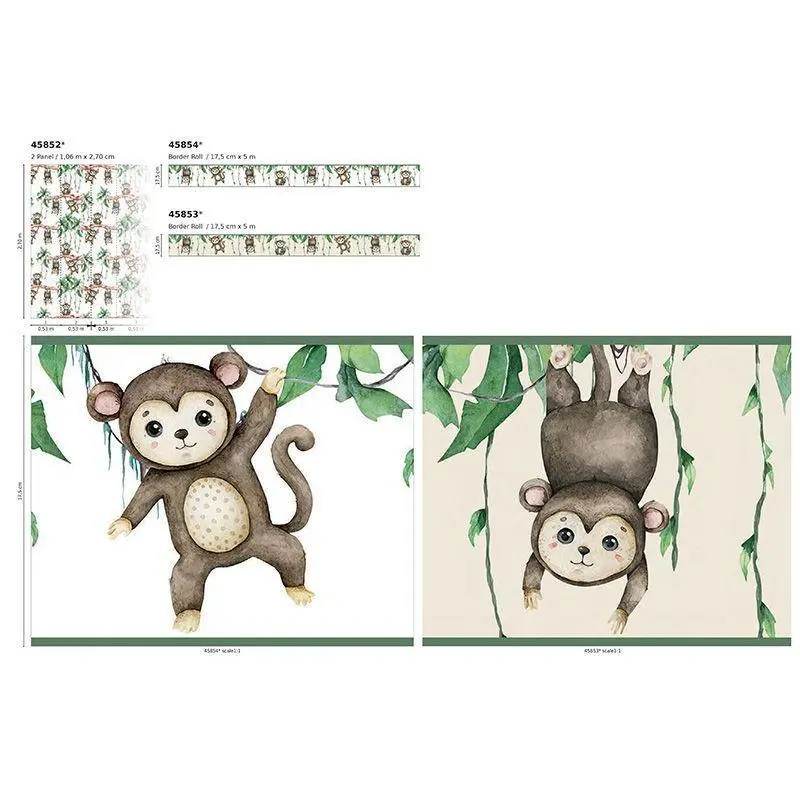 Bordüre Braun, Grün Marburg Vlies (1040030)