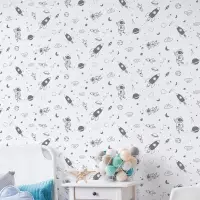 Bord&uuml;re Grau, Silber Marburg Vlies (1040027)