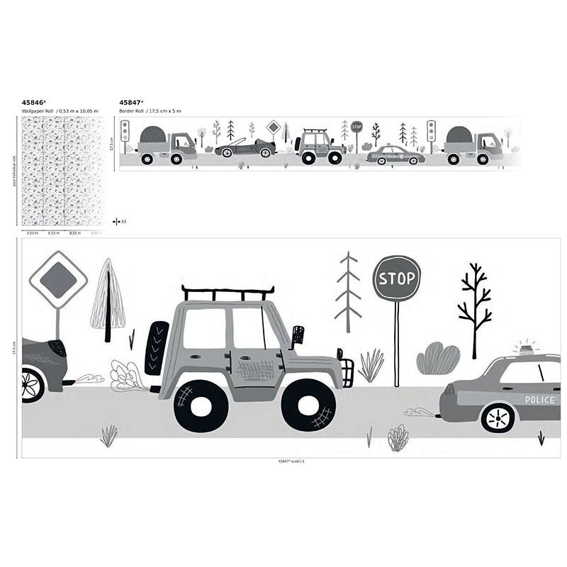 Tapete Grau, Silber Marburg Vliestapete (1040022)