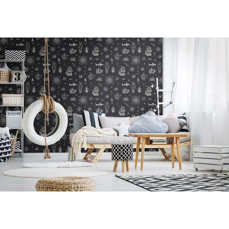 Tapete Schwarz-Weiß Marburg Vliestapete (1040018)