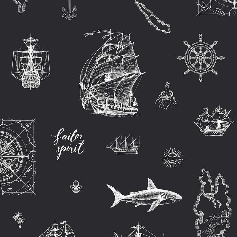 Tapete Schwarz-Weiß Marburg Vliestapete (1040018)