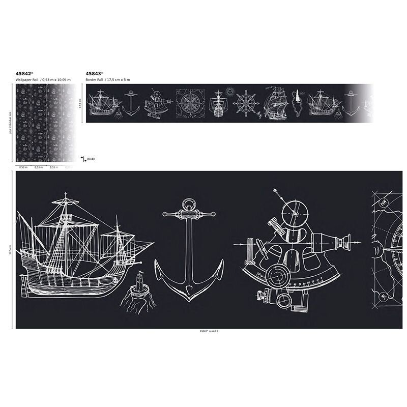 Tapete Schwarz-Weiß Marburg Vliestapete (1040018)