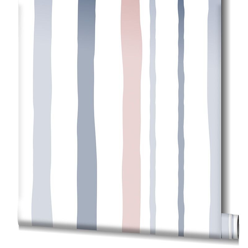 Tapete Blau, Greige, Rosa, Rose Marburg Vliestapete (1040013)