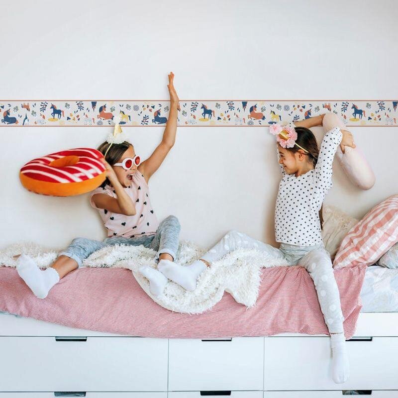 Bordüre Blau, Braun, Greige Marburg Vlies (1040004)