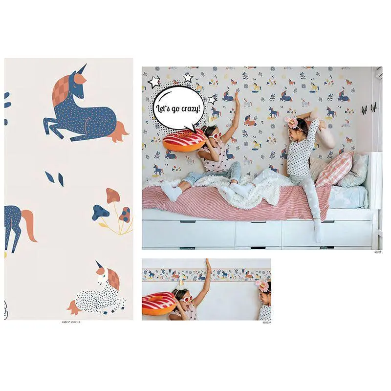 Bordüre Blau, Braun, Greige Marburg Vlies (1040004)